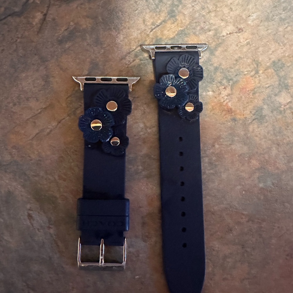 Navy Floral Coach Apple Watch Band